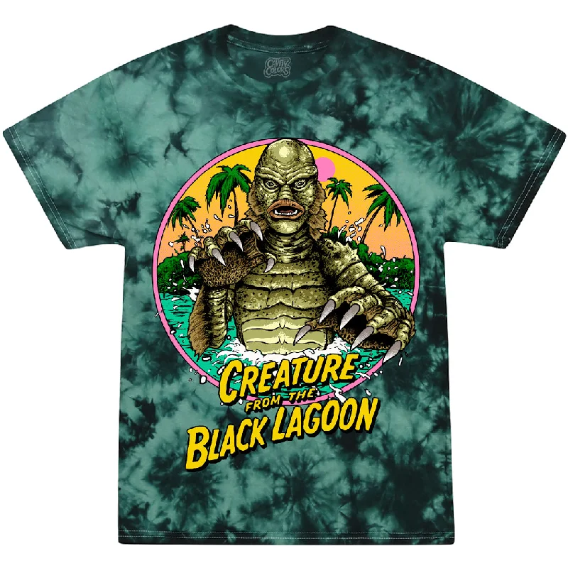 CREATURE FROM THE BLACK LAGOON: BEACHSIDE CREEPIN’ - TIE-DYE T-SHIRT (LAGOON TIE-DYE)