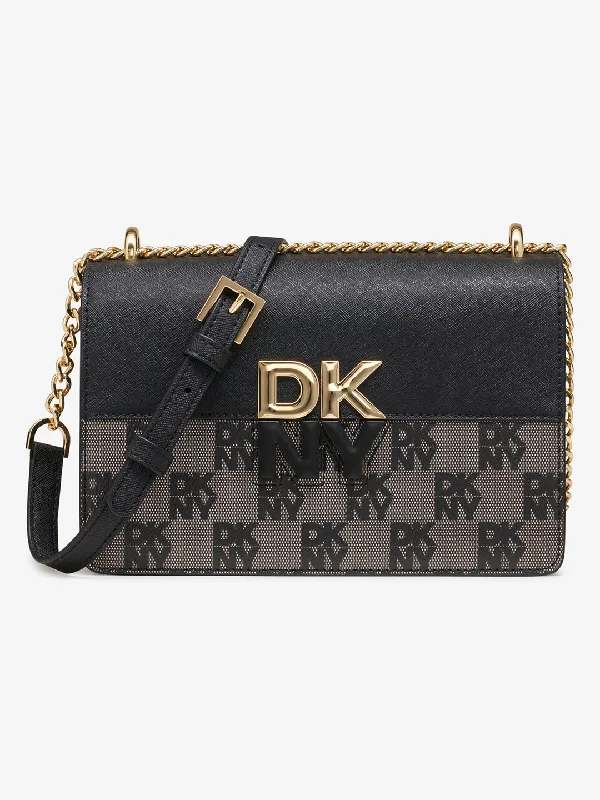 Dkny Women Black Printed Crossbody Bag