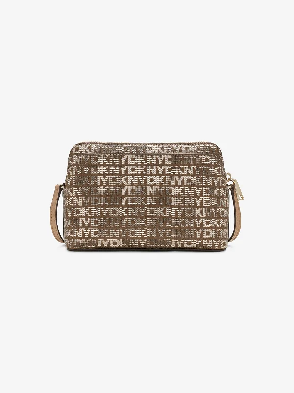 Dkny Women Brown Printed Crossbody Bag