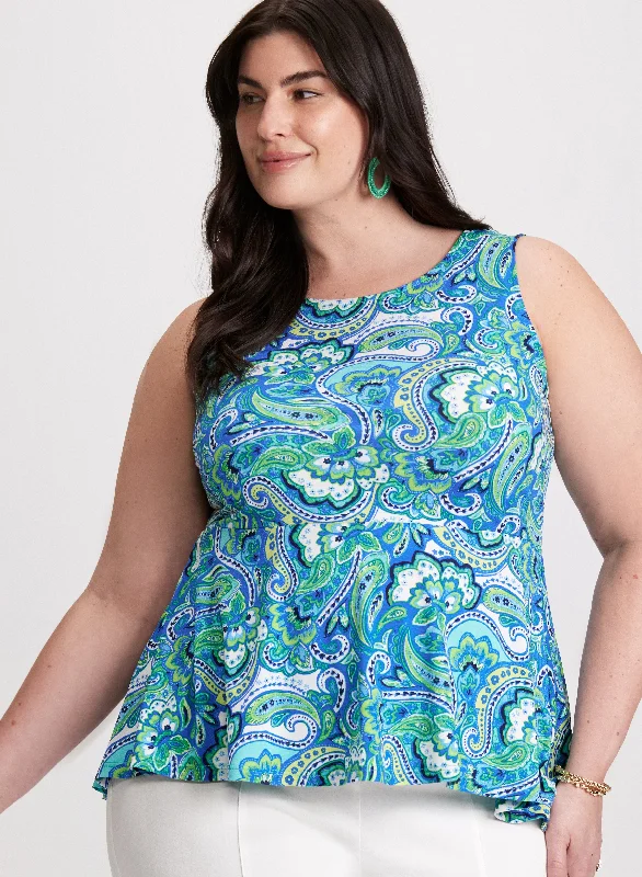 Peplum Paisley Top