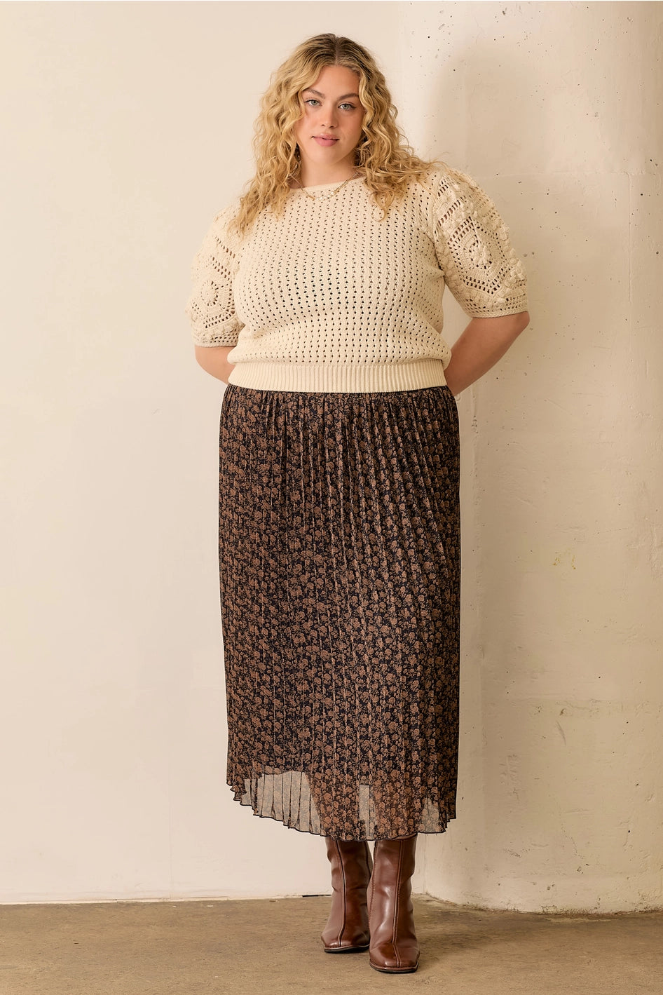 Taylor Pleated Skirt - Plus Size