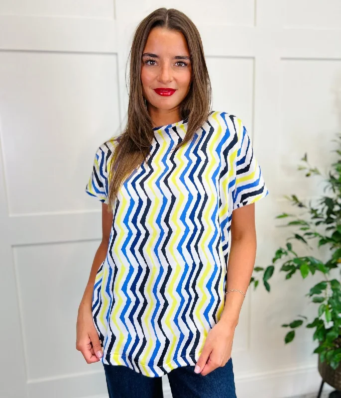 Zig Zag Satin Front Top