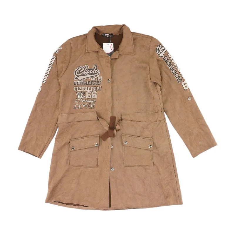 Brown Solid Lightweight Jacket