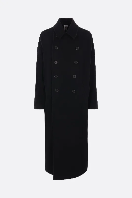 double-breasted wool coat