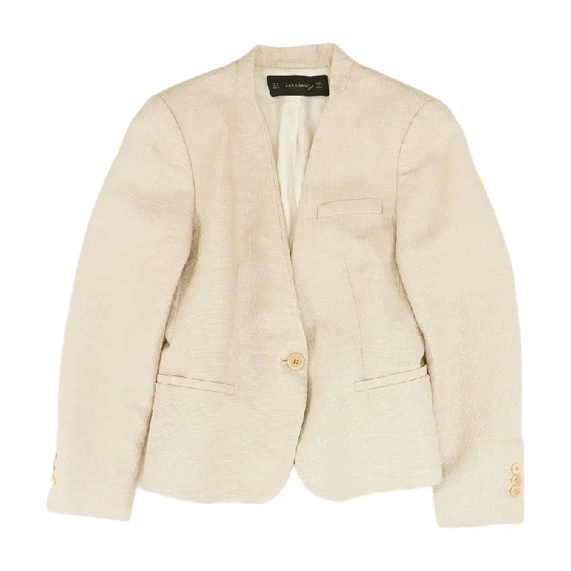 Tan Solid Blazer