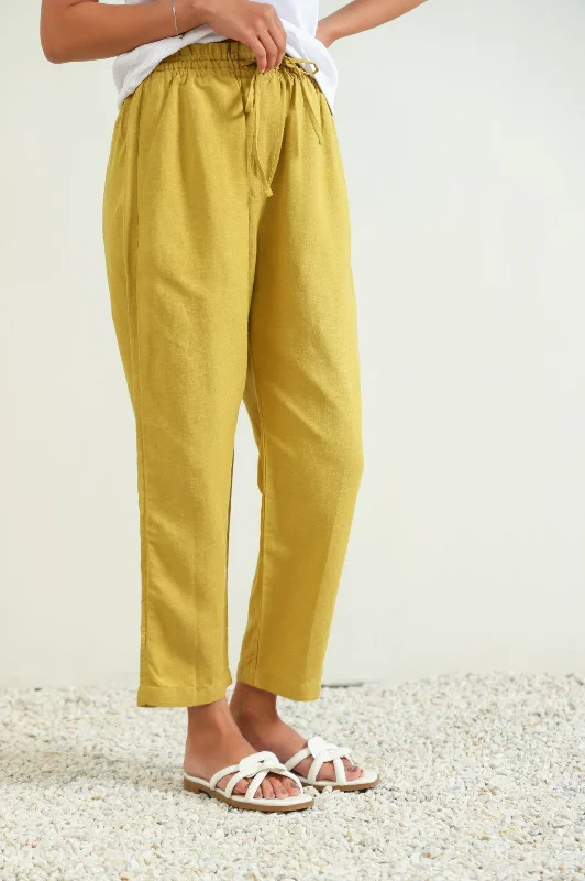 LINEN PAPERBAG PANTS