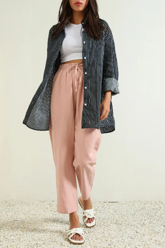 LINEN PAPERBAG PANTS