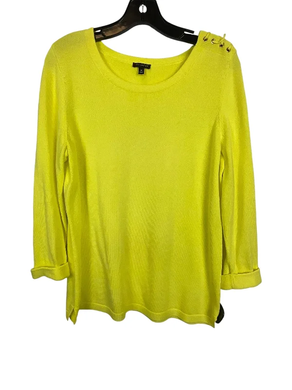 Top Long Sleeve Basic By Talbots In Yellow, Size: M