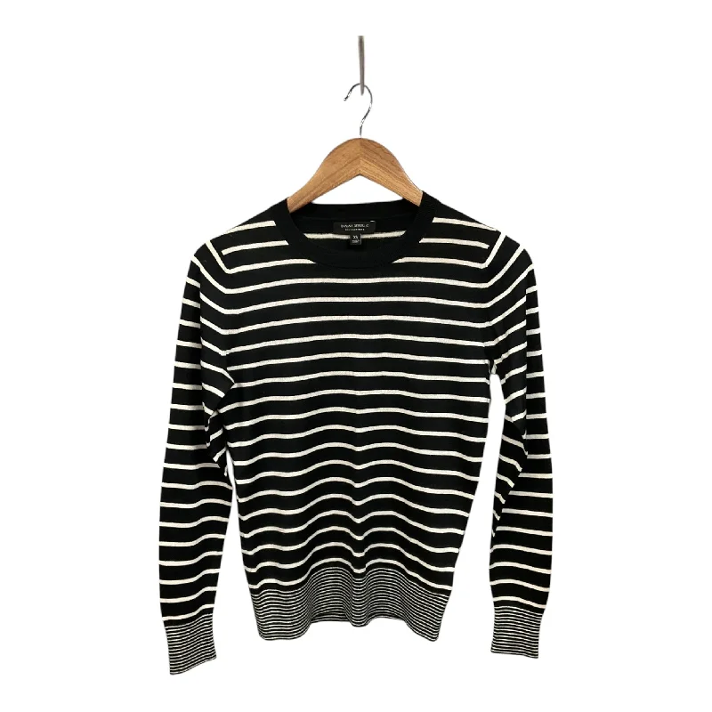 Top Long Sleeve By Banana Republic In Black & White, Size: Xs