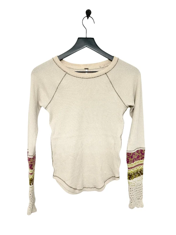 Top Long Sleeve By Free People In Cream, Size: Xs