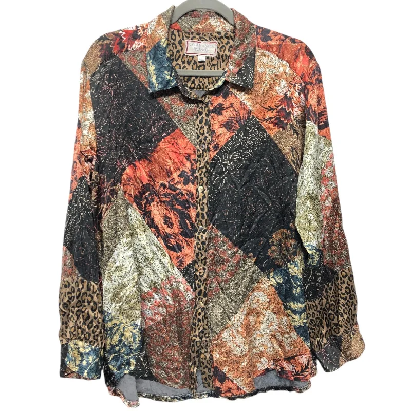 Top Long Sleeve By Johnny Was In Multi-colored, Size: L