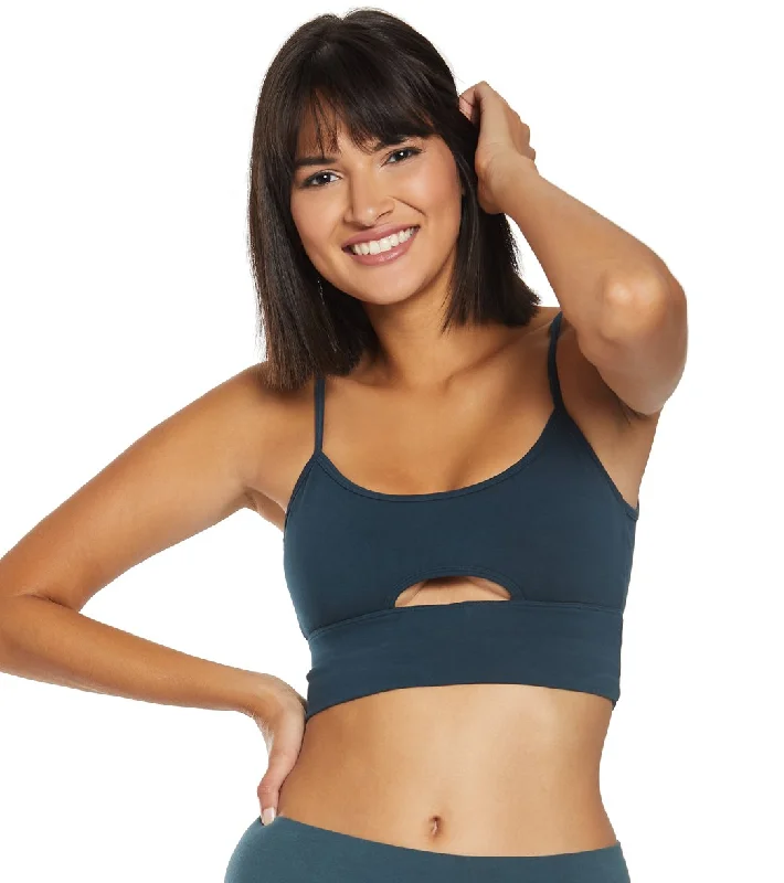 Hard Tail Low Back Cut Out Midi Sports Bra Palmetto