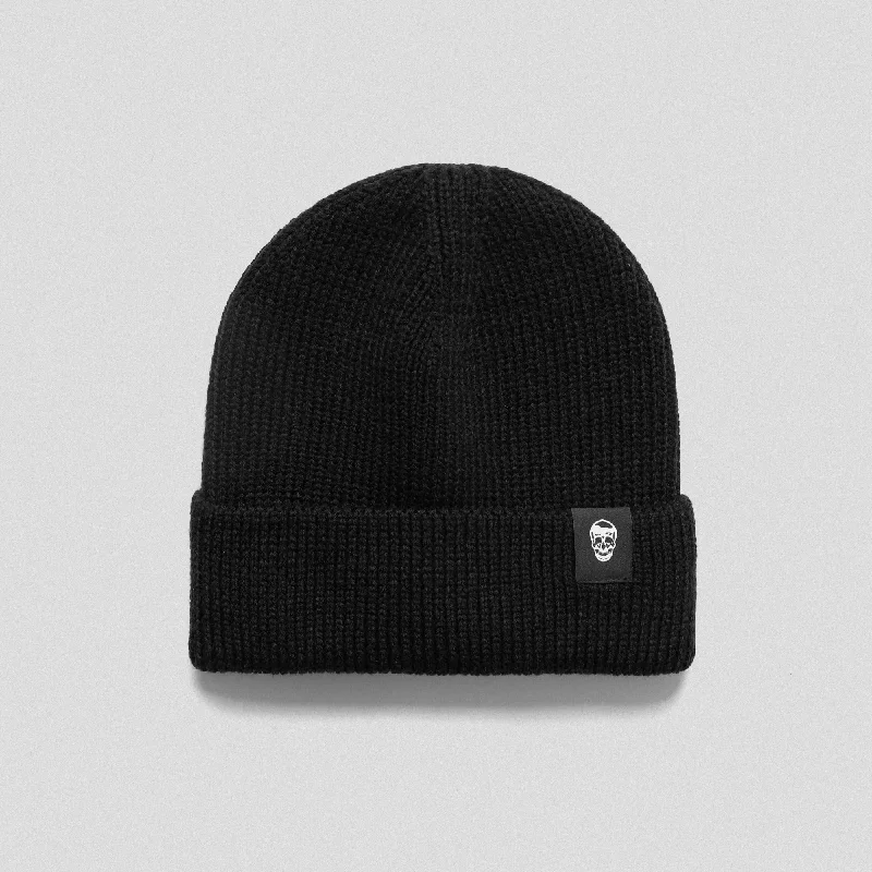 Ribbed Knit Skull Beanie