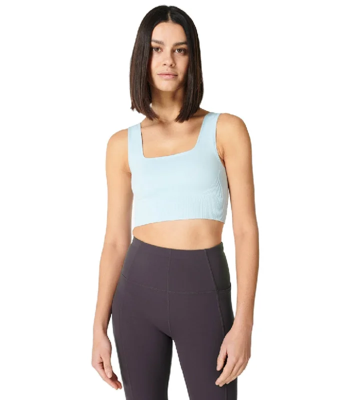 Sweaty Betty Balance Seamless Longline Bra Azure Blue