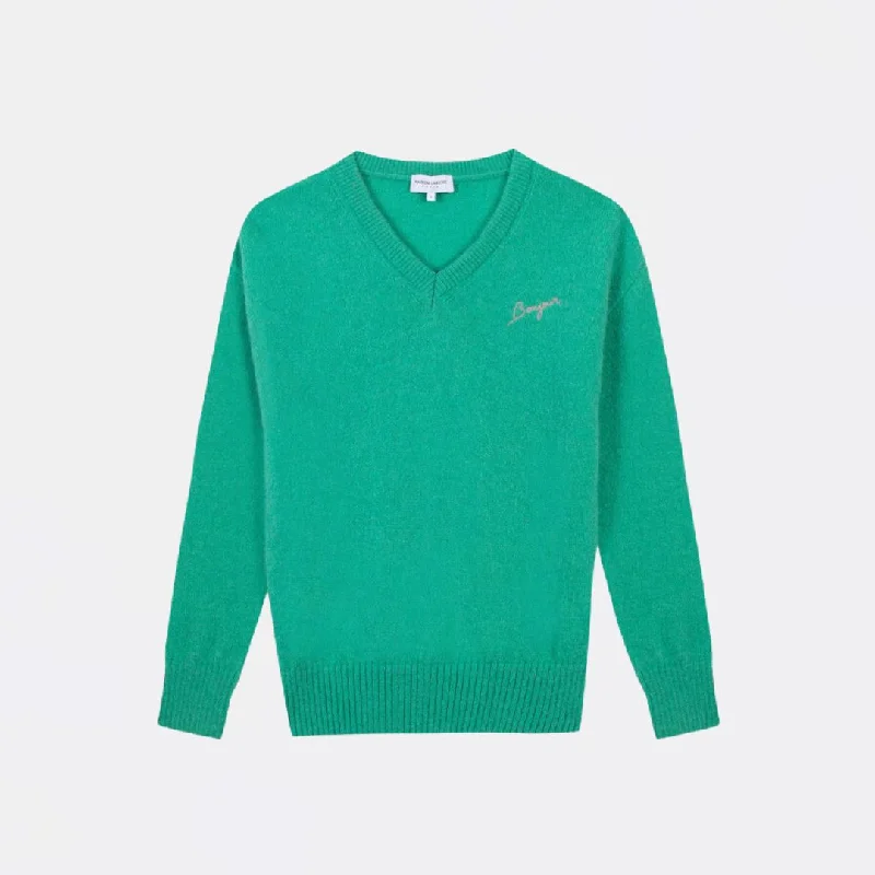 "Bonjour" Bernier Sweater (Verones Green)