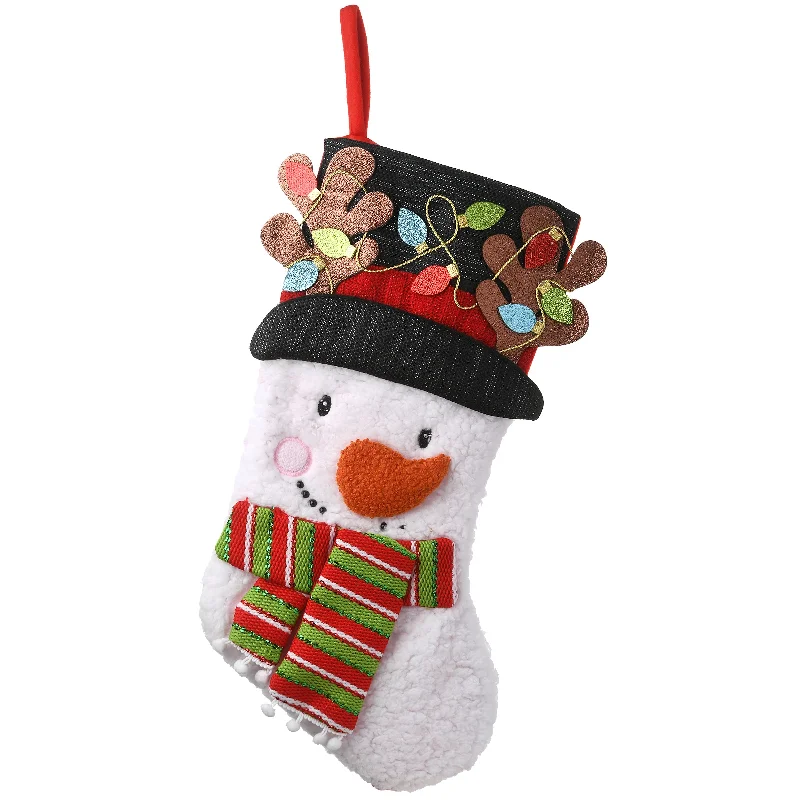 20 in. Be Merry Collection Novelty Snowman Stocking