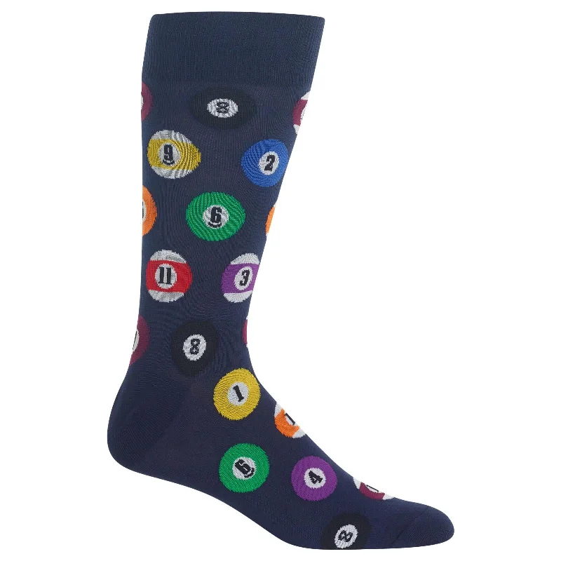 Hot Sox Mens Billiards Crew Socks