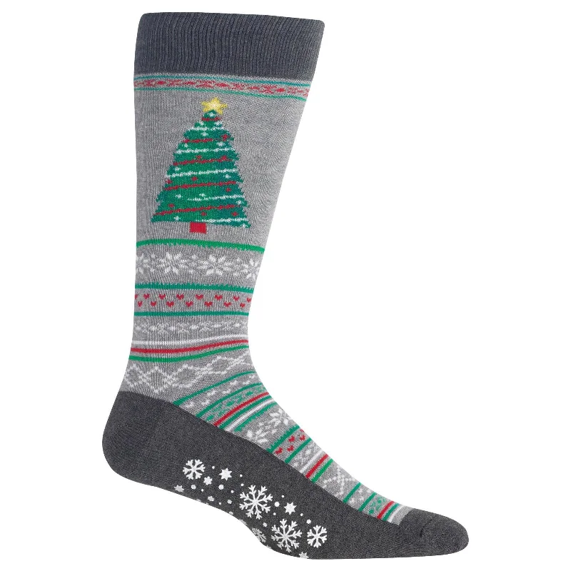 Hot Sox Mens Christmas Tree Crew Socks