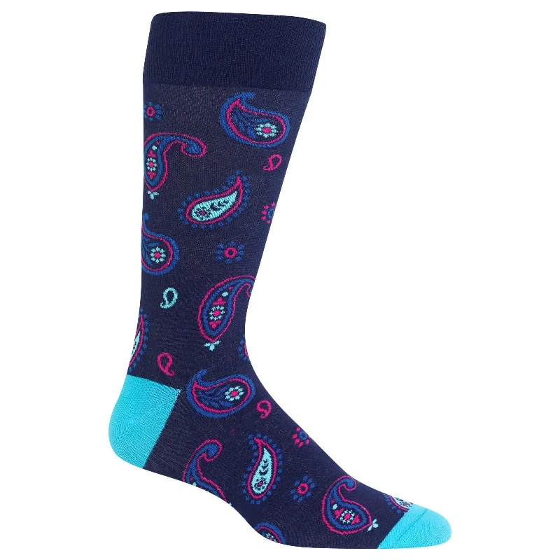 Hot Sox Mens Paisley Crew Socks