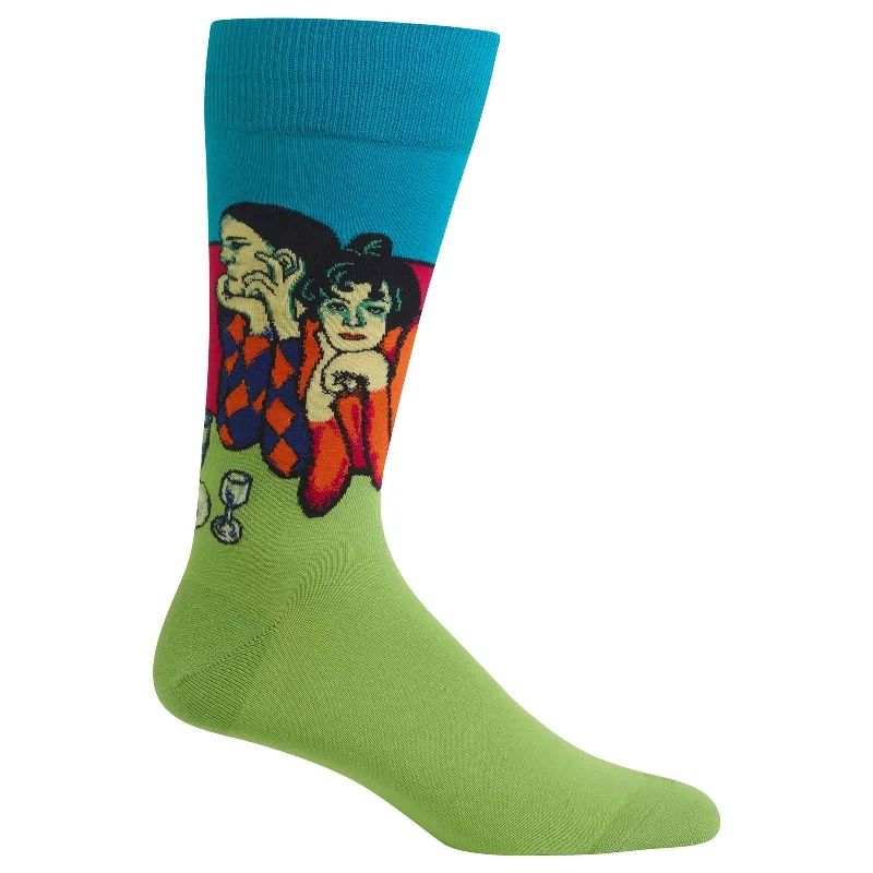 Hot Sox Mens Two Acrobats Crew Socks