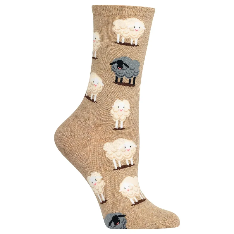 Hot Sox Womens Black Sheep Crew Socks