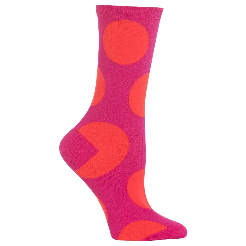 Hot Sox Womens Exaggerated Dot Crew Socks