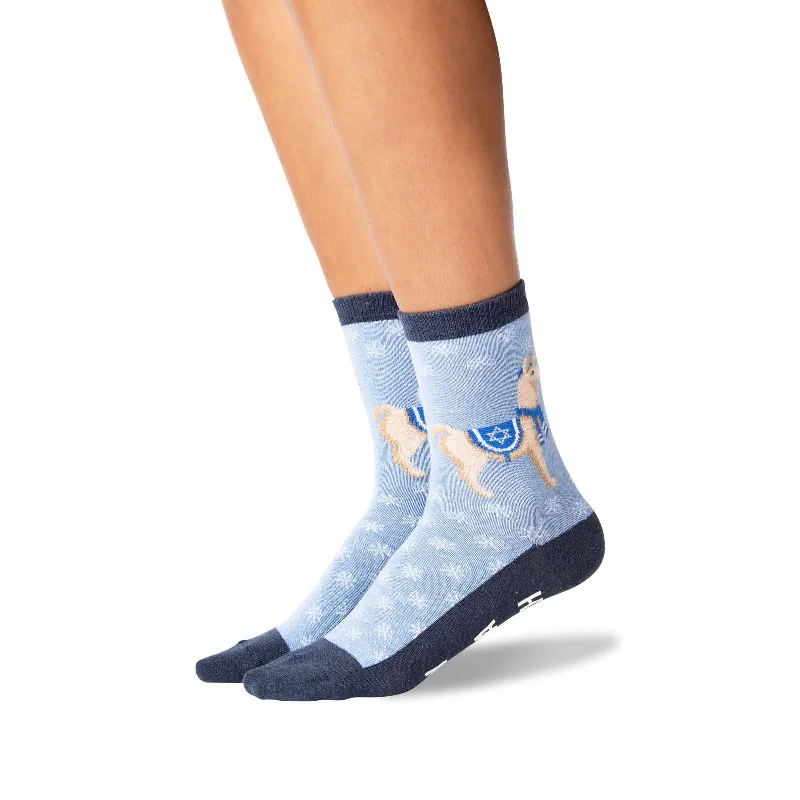 Hot Sox Womens Happy Llamakkah Crew Socks