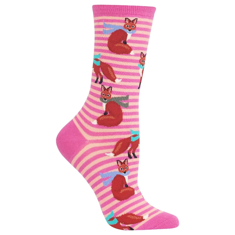 Hot Sox Womens Winter Foxes Crew Socks