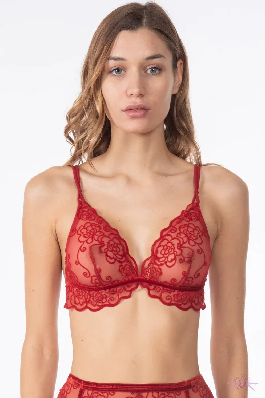 Valery Prestige Camelia Red Triangle Bra